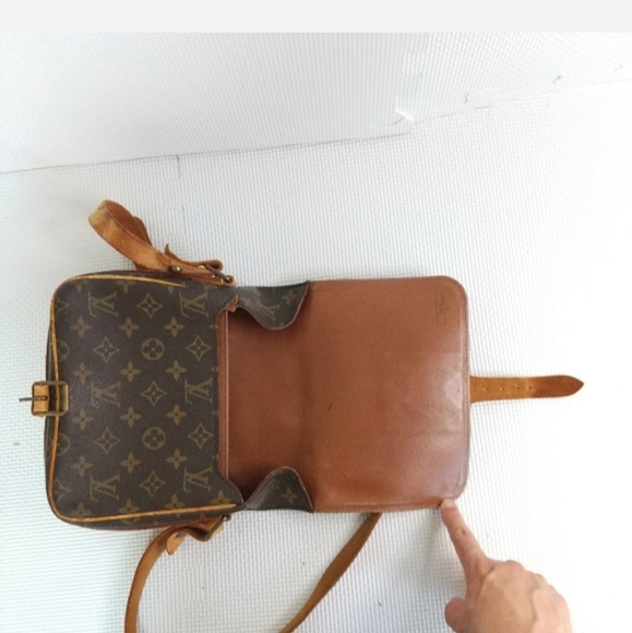 Louis Vuitton Cartouchiere MM Monogram Crossbody Brown Gold Zip Bag - Picture 12 of 16
